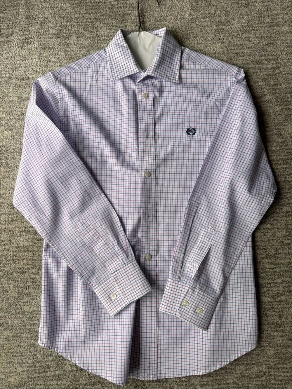 Ralph Lauren Lavender & Navy Windowpane Button-Down Shirt